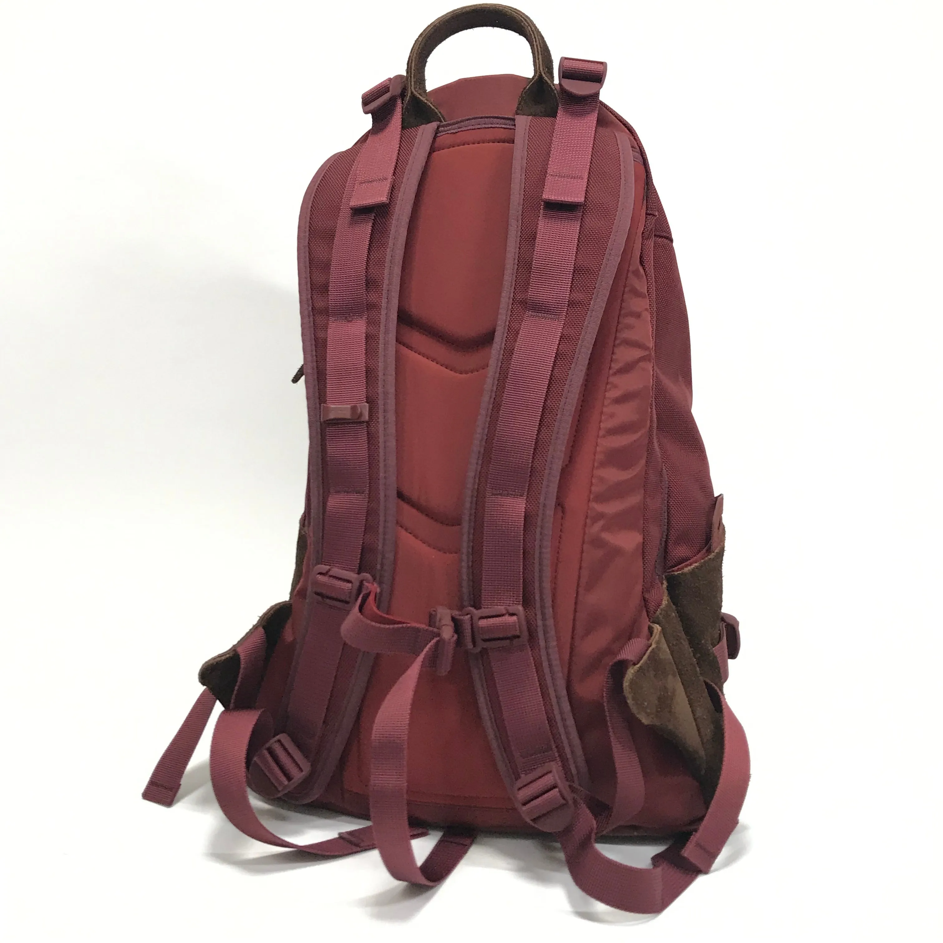 Visvim 20L Prime Cordura Ballistic Nylon Backpack Burgundy